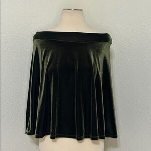 Gorgeous Velvet Capelet in Dark Olive Green would fit Medium 8 or 10